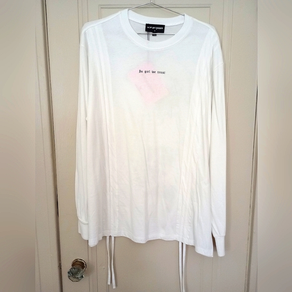 Dolls Kill In Girl We Trust Ruched TShirt - Picture 3 of 4